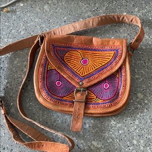 Hand-made/ Hand-Stitched Leather purse